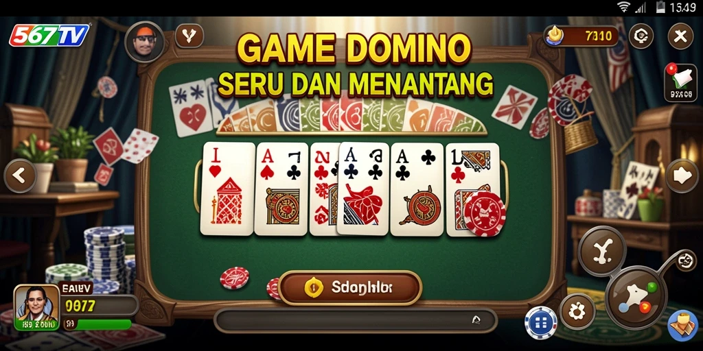 Screenshot gameplay Domino yang seru dan menantang.