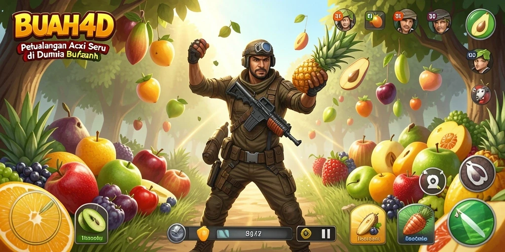 Screenshot gameplay menampilkan aksi mendebarkan dan visual menarik BUAH4D.