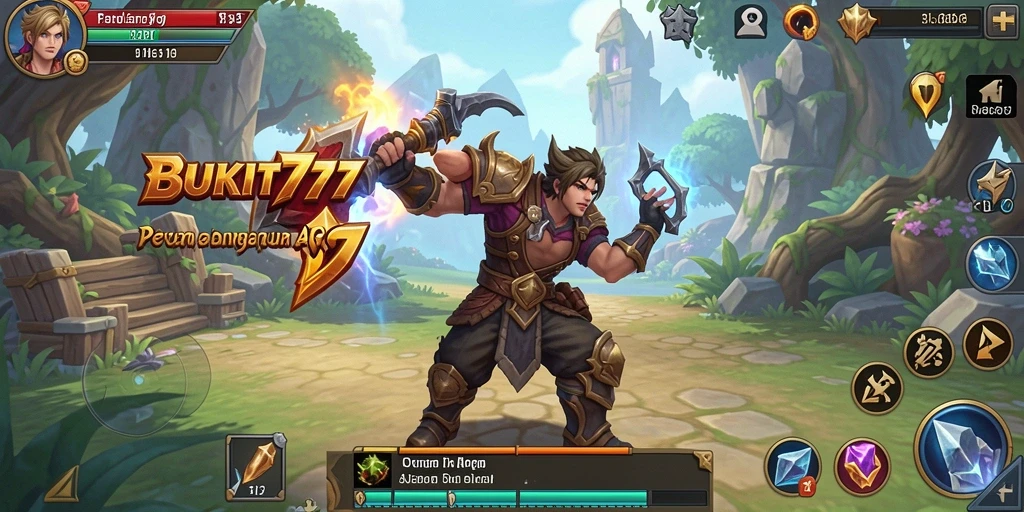 Tangkapan layar gameplay BUKIT777 menampilkan aksi pertempuran yang seru.