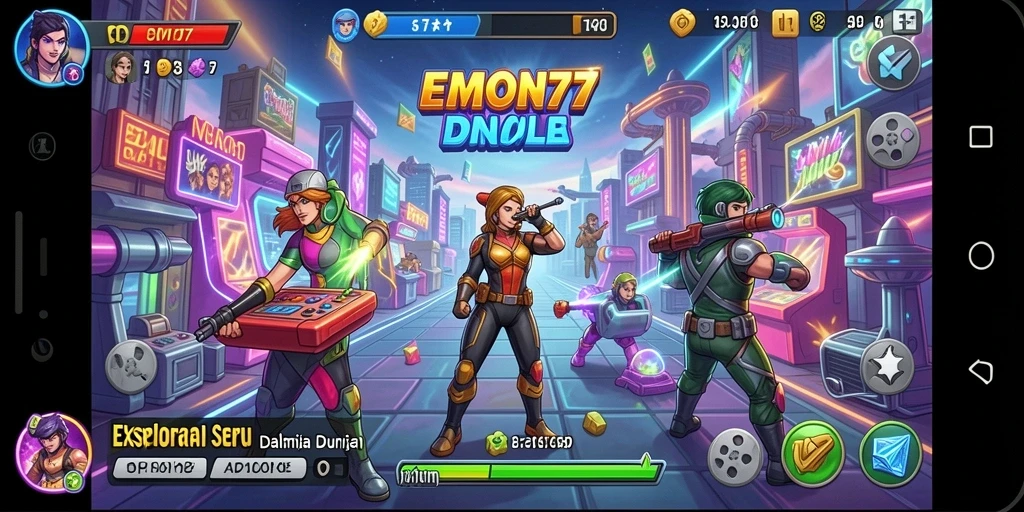 Gameplay dinamis dan seru dari EMON77 dalam dunia Arcade.