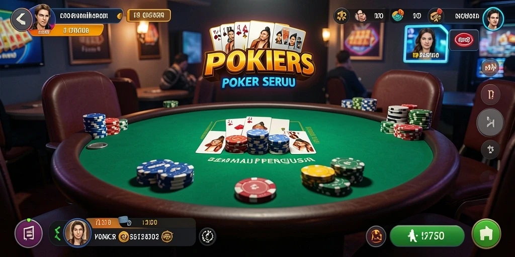 Tampilan menarik dari gameplay poker di FO8.