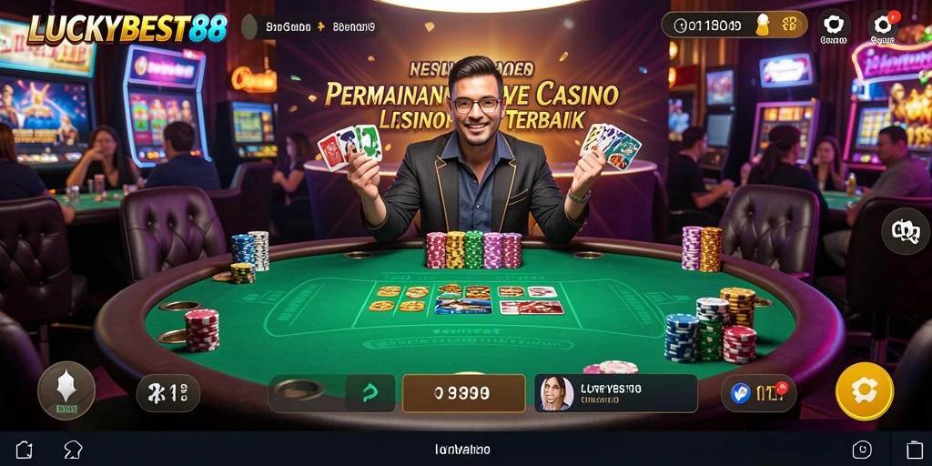 Tampilan gameplay Live Casino yang menarik di LUCKYBEST88.