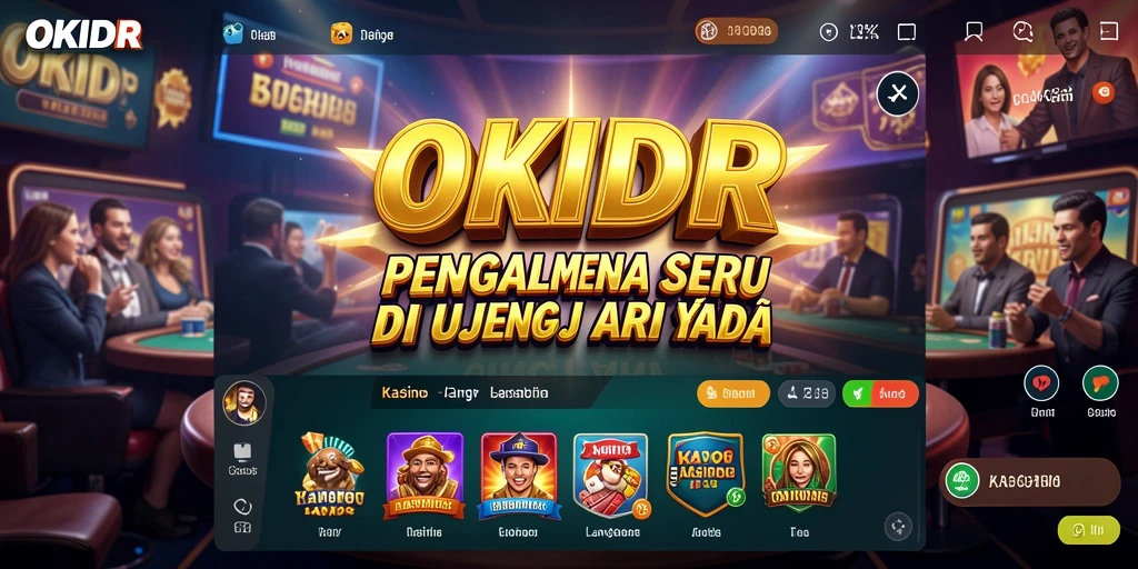 Screenshot gameplay OKIDR menampilkan dealer profesional dalam aksi.