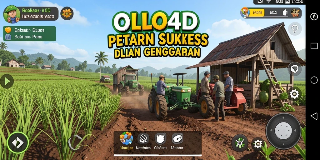 Tampilan gameplay OLLO4D yang menarik saat bertani.