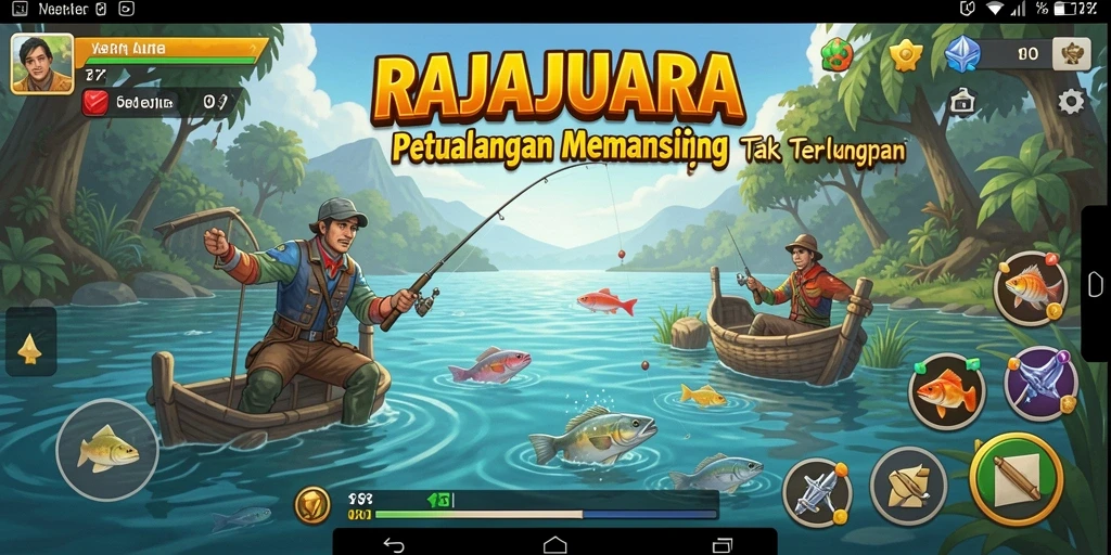 Tangkapan ikan besar dan grafis yang memukau dalam RAJAJUARA.
