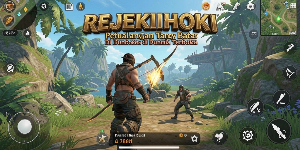Tampilan gameplay mengasyikkan di dunia terbuka REJEKIHOKI.