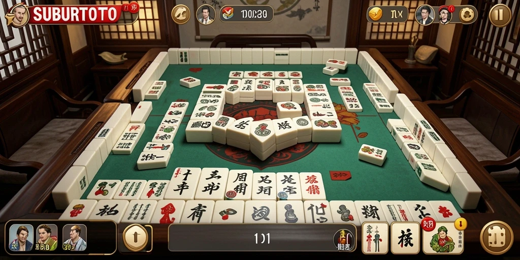 Tangkapan layar SUBURTOTO menampilkan gameplay Mahjong yang seru dan menantang.