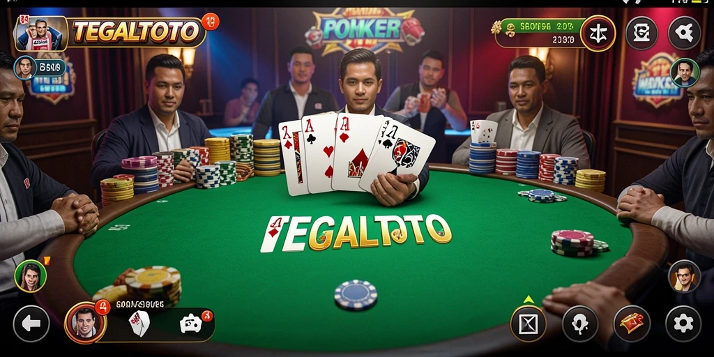 Tampilan permainan Poker yang menarik di TEGALTOTO.