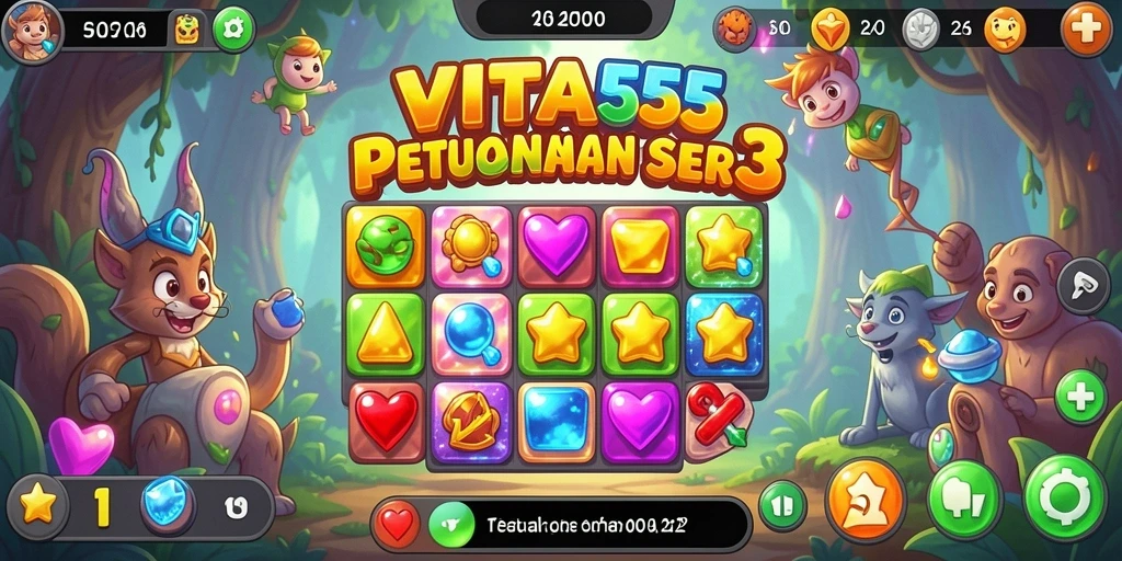 Tampilan gameplay VITA555 yang penuh warna dan seru.