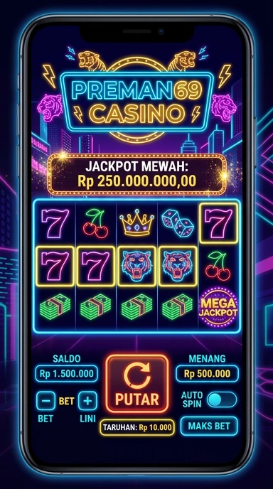 Tampilan aplikasi preman69 dengan navigasi mudah.